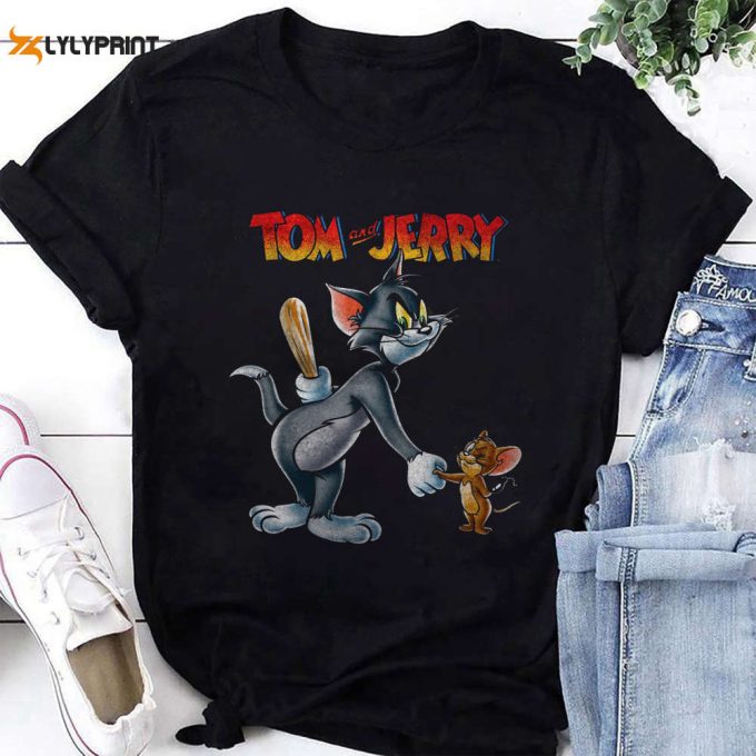 Tom And Jerry Throwback T-Shirt, Tom And Jerry Shirt Fan Gifts, Tom And Jerry Cartoon Shirt, For Men Women 1