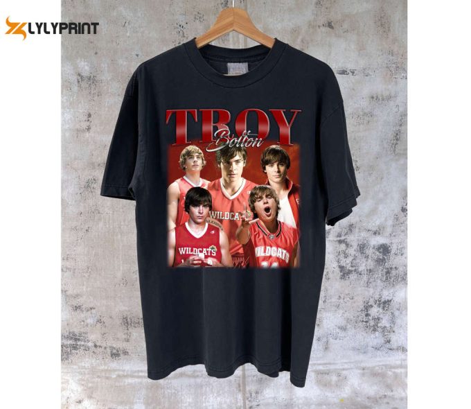 Troy Bolton T-Shirt Troy Bolton Shirt Troy Bolton Tees Troy Bolton Sweater Vintage Unisex T-Shirt Classic Movie Couples Shirt 1