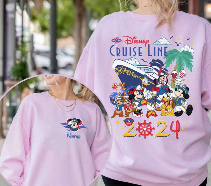 Personalized Disneyland Cruise 2024 Shirt Mickey Family Vacation &Amp; Pixar Day At Sea 2
