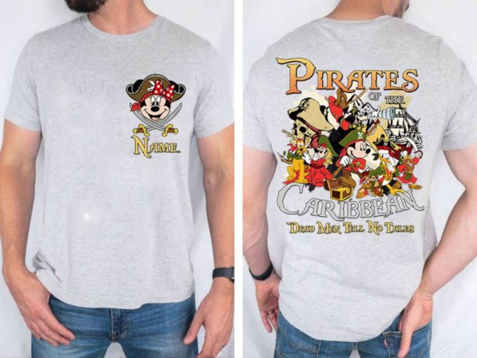 Disneyland Pirates Shirt – Mickey And Friends Two-Sided Pirates Of The Caribbean Dead Men Tell No Tales – Family Cruise Trip 2024