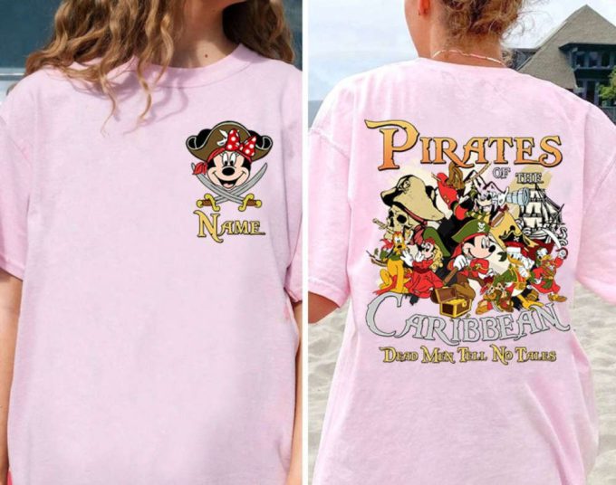 Disneyland Pirates Shirt – Mickey And Friends Two-Sided Pirates Of The Caribbean Dead Men Tell No Tales – Family Cruise Trip 2024