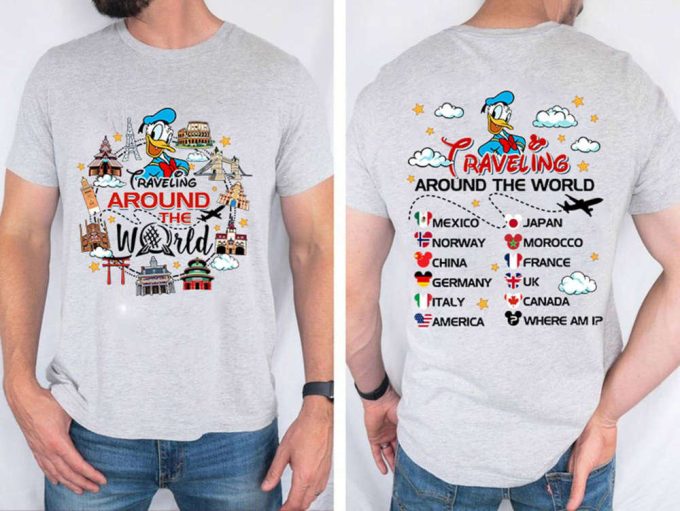 2024 Mickey &Amp; Friends Epcot World Tour Shirt: Drinking Around The World Wdw 2