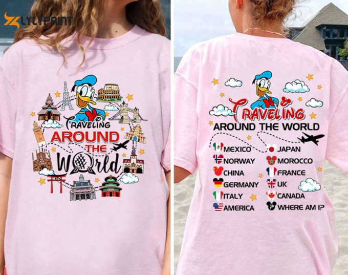 2024 Mickey &Amp;Amp; Friends Epcot World Tour Shirt: Drinking Around The World Wdw 1