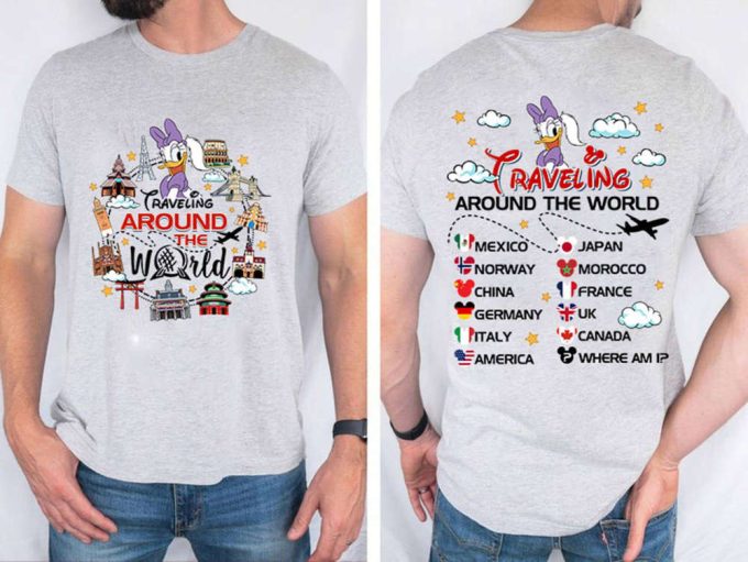 2024 Mickey &Amp; Friends Epcot World Tour Shirt: Drinking Around The World Wdw Disneyland Trip 2