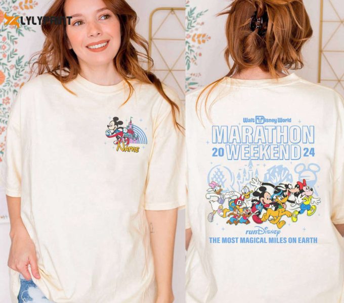 2024 Personalized Mickey And Friends Rundisney Shirt Marathon Weekend 1