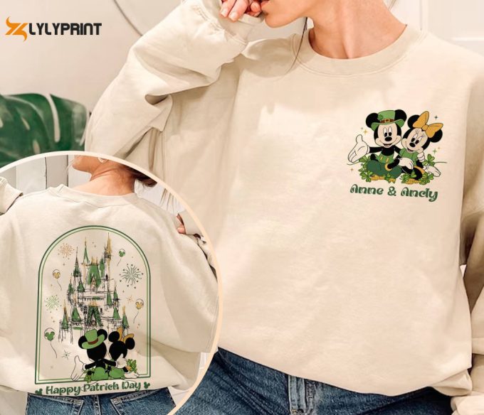 St Patrick S Day 2024 Couple Shirt: Mickey Minnie Personalized Castle Family Trip 1