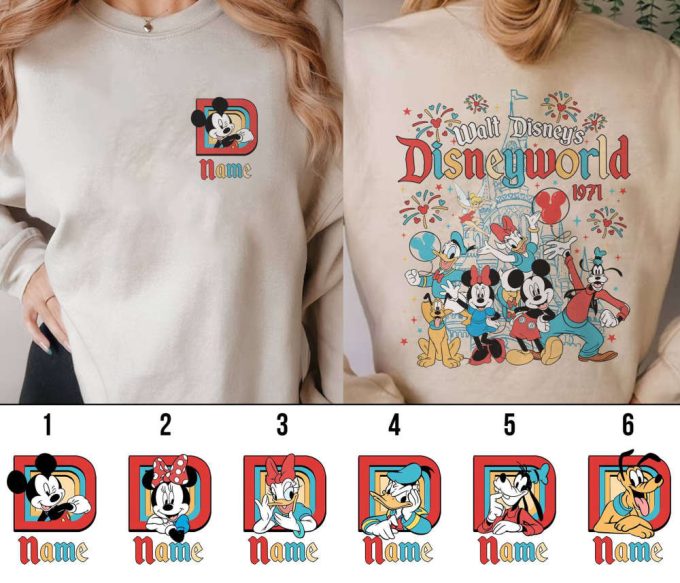 Two-Sided Personalized Mickey And Friends Walt Disneyworld 2024 Shirt, Disneyland 2024 Shirt, Family Vacation 2024 Shirt, Magic Kingdom Tee 2