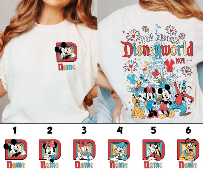 Two-Sided Personalized Mickey And Friends Walt Disneyworld 2024 Shirt, Disneyland 2024 Shirt, Family Vacation 2024 Shirt, Magic Kingdom Tee 3
