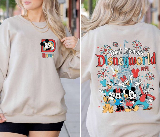 Two-Sided Personalized Mickey And Friends Walt Disneyworld 2024 Shirt, Disneyland 2024 Shirt, Family Vacation 2024 Shirt, Magic Kingdom Tee 4
