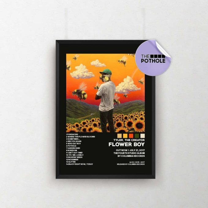 Tyler, The Creator Poster / Flower Boy Poster / Album Cover Poster Poster Print Wall Art, Custom Poster, Home Decor, Tyler The Creator, Blck 2