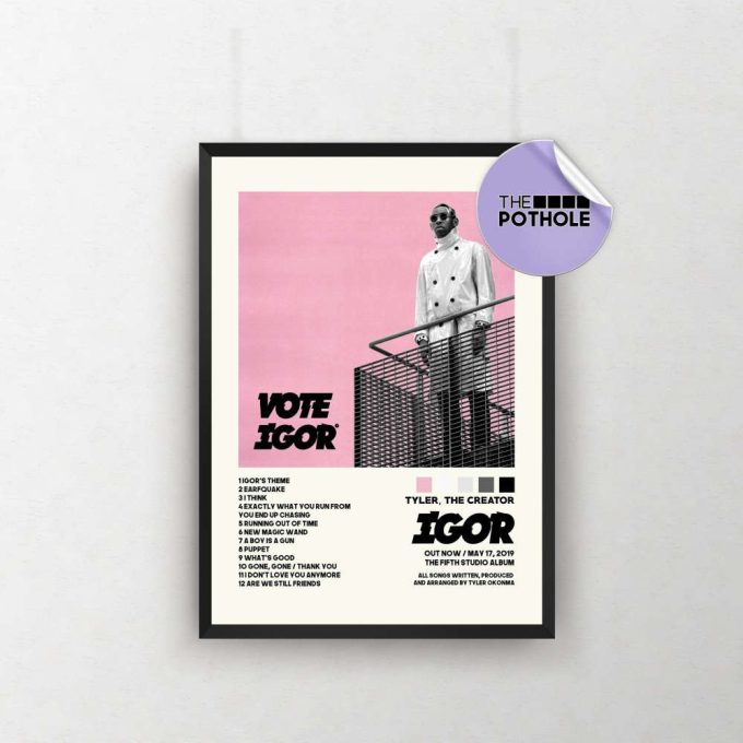 Tyler, The Creator / Vote Igor Poster / Album Cover Poster Photo Poster Print Wall Art, Custom Poster, Home Decor 2