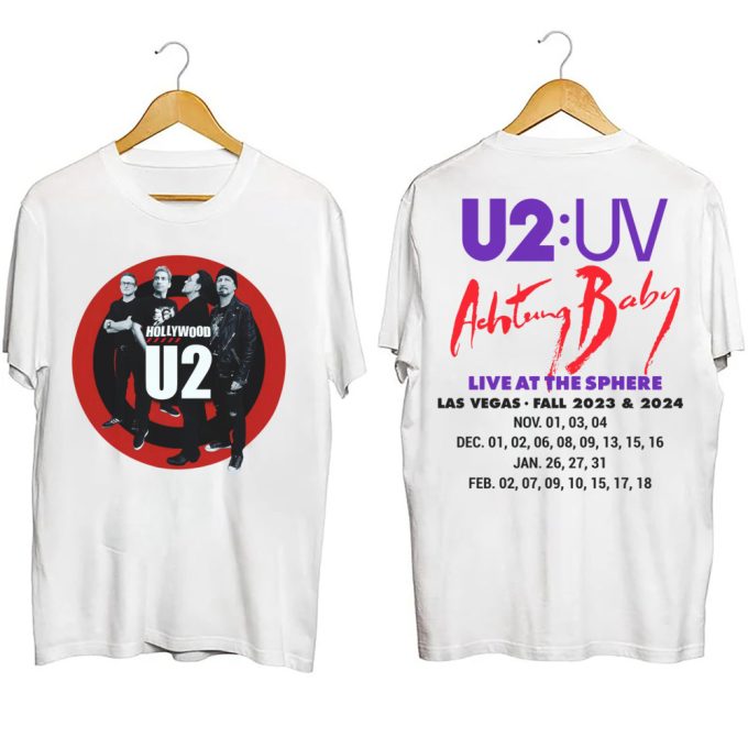 Achtung Baby Live At Sphere Las Vegas 2023 2024 Concert Shirt Perfect For True Fans, Achtung Babytour Sweatshirt, Rock Bandtee 2