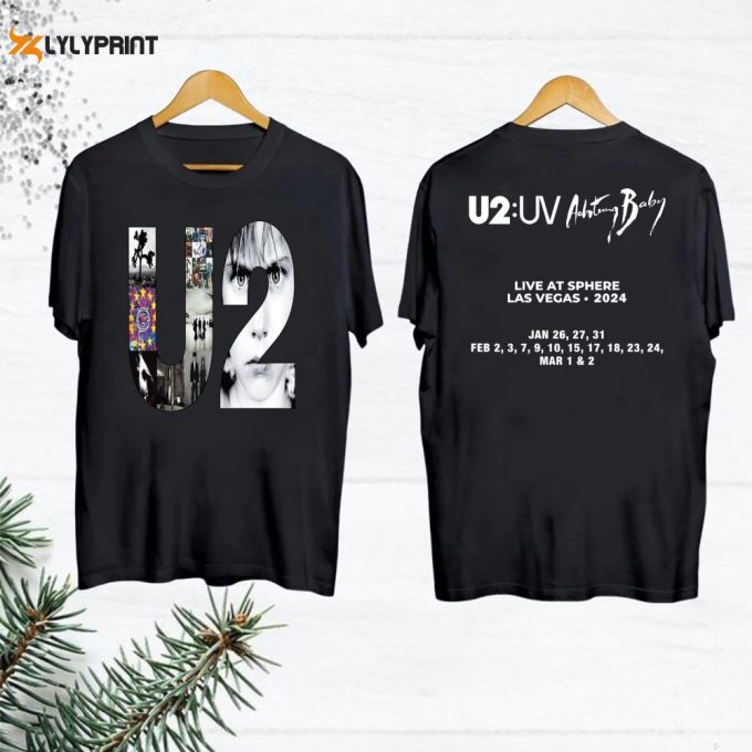 U2 Band 2024 Concert Merch, Achtung Baby Tour 2024 U2 Band Tshirt, For Men Women 1