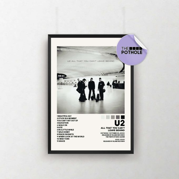 U2 Posters / All That You Can'T Leave Behind Poster / U2, Album Cover Poster, Poster Print Wall Art, Custom Poster, Home Decor 2