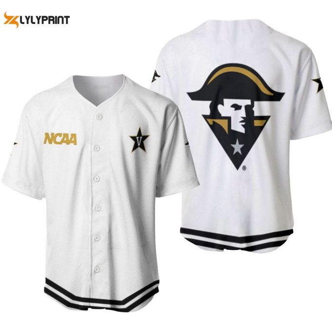 Vanderbilt Commodores Classic White With Mascot Gift For Vanderbilt Commodores Fans Baseball Jersey Gifts For Fans 1