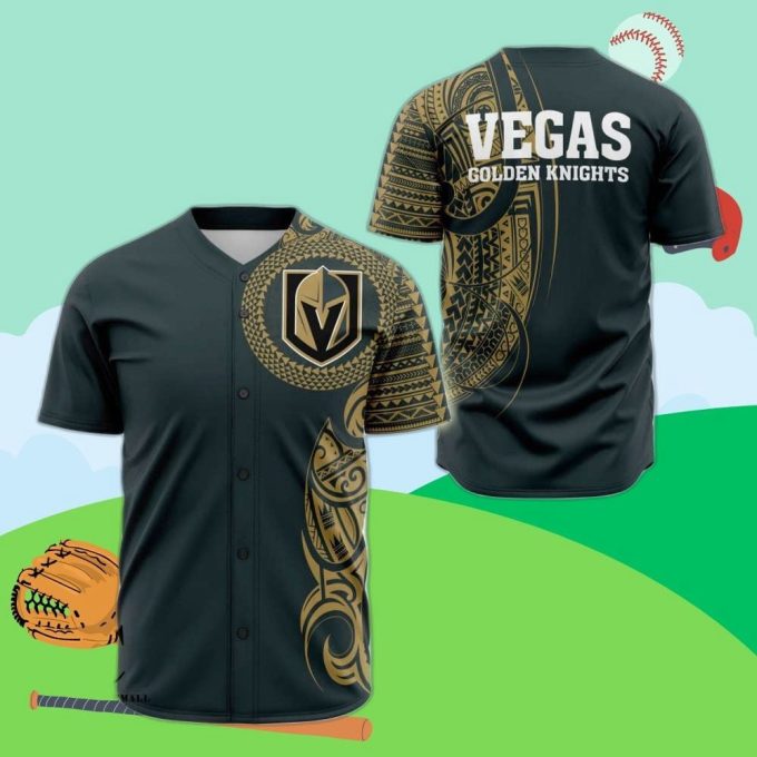 Vegas Golden Knights Baseball Jersey Custom For Fans Bj0123 2