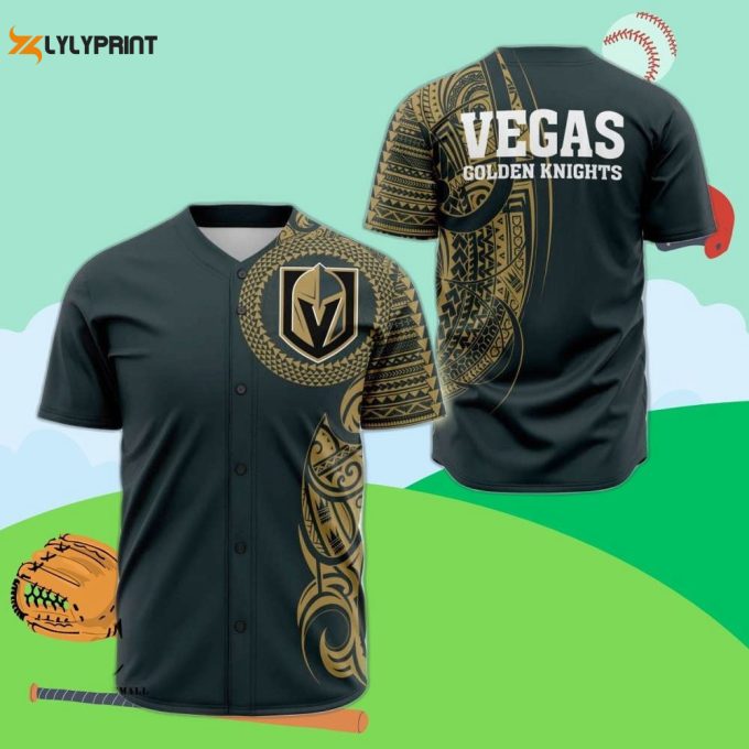 Vegas Golden Knights Baseball Jersey Custom For Fans Bj0123 1