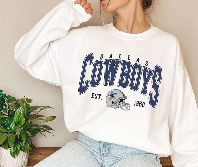 Vintage Cowboy Football T Shirt, Retro Dallas Football 90S Vintage Crewneck Sweatshirt, Cowboys Hoodie Gift For Football Fan Sport 2