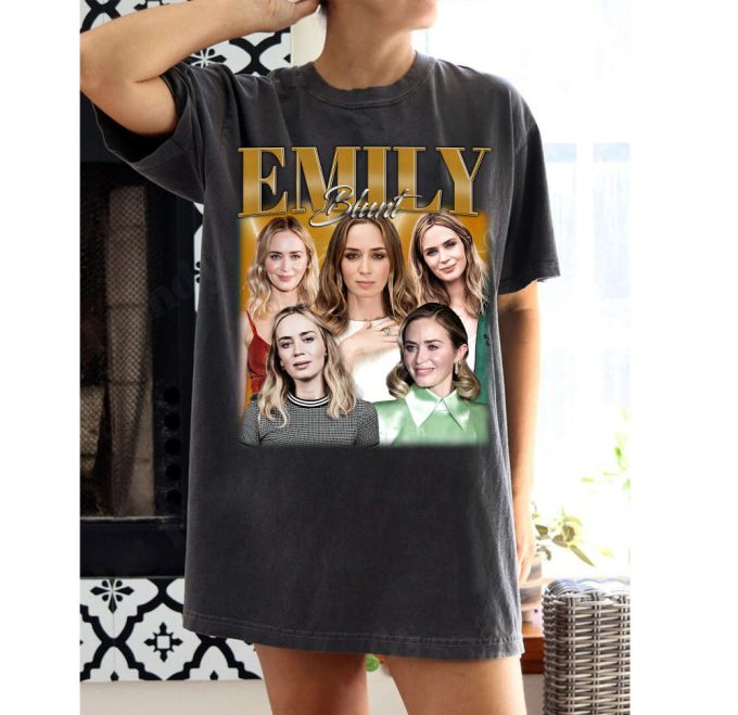 Vintage Emily Blunt T-Shirts Emily Blunt Shirt Emily Blunt Tees Emily Blunt Merch Couples T-Shirt Actress Unisex T-Shirt 2