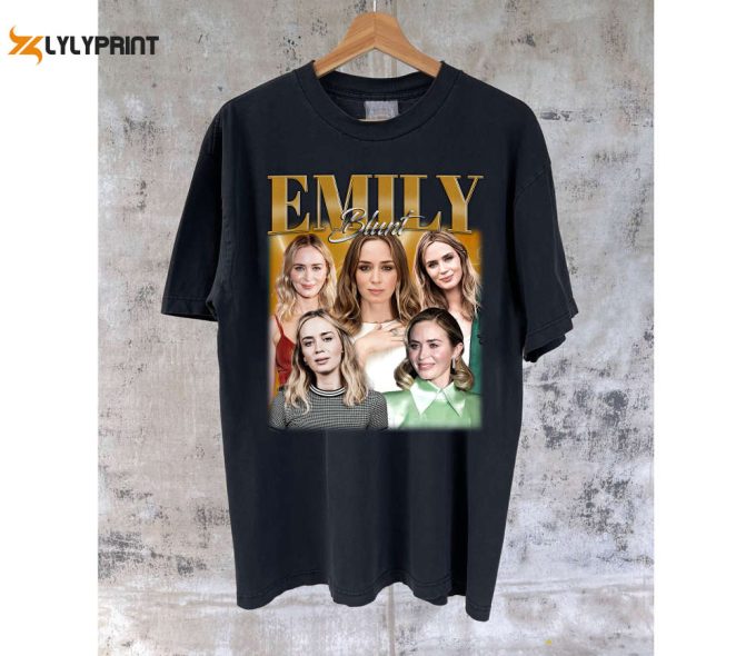 Vintage Emily Blunt T-Shirts Emily Blunt Shirt Emily Blunt Tees Emily Blunt Merch Couples T-Shirt Actress Unisex T-Shirt 1