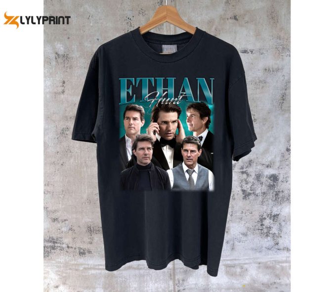 Vintage Ethan Hunt T-Shirts Ethan Hunt Shirt Ethan Hunt Tees Ethan Hunt Merch Famous Shirt Tee Cute Character T-Shirt 1