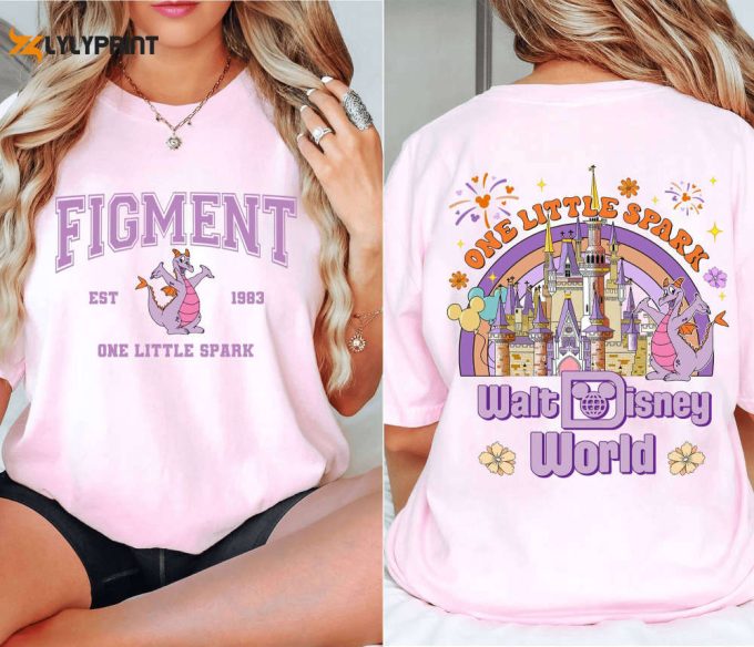 Vintage Figment Shirt - 1983 Est Retro Walt Mickey World One Little Spark - Mickey Castle Matching Shirt 1