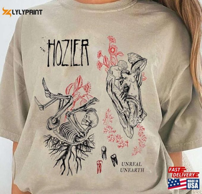 Vintage Hozier Unreal Unearth Shirt Sweatshirt Hoodie, Music No Grave Can Hold My Body Down Shirt Gift For Hozier Fan, Unreal Unearth Album 1