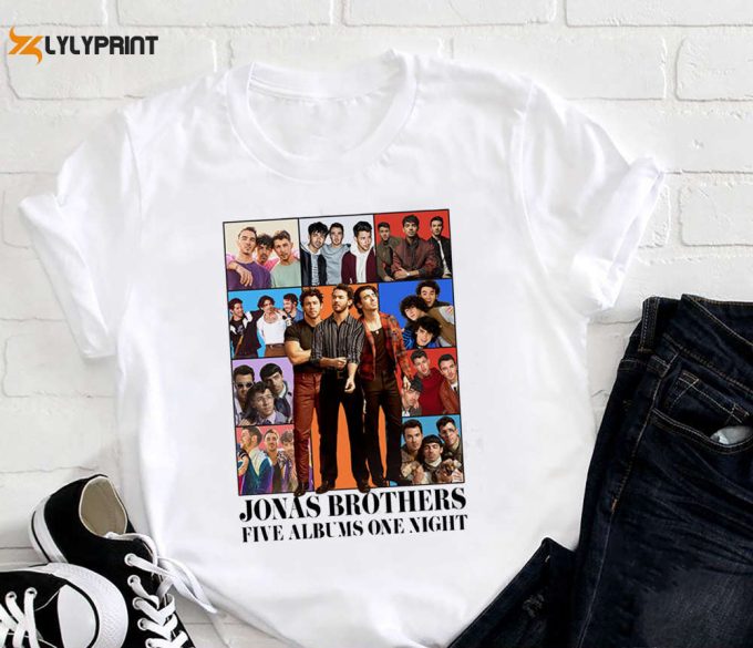 Vintage Jonas Brothers The Eras Tour Shirt, 2024 Jonas Brothers Five Album One Night Shirt, For Men Women 1