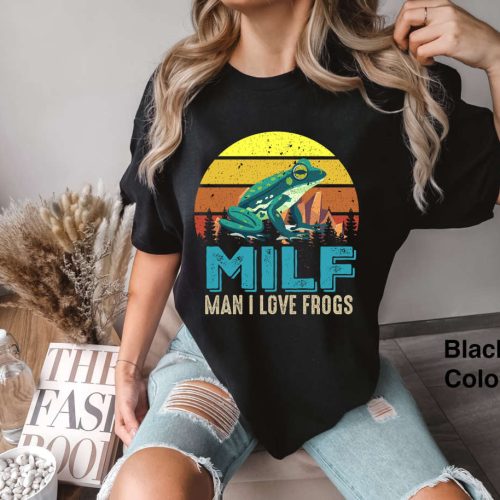 Vintage MILF Man I Love Frogs Comfort Colors Shirt – Funny Animal Lover Tee