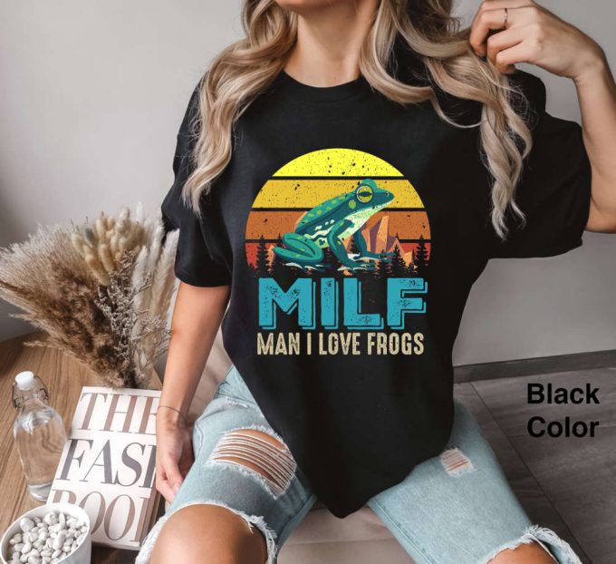 Vintage Milf Man I Love Frogs Comfort Colors Shirt - Funny Animal Lover Tee 2