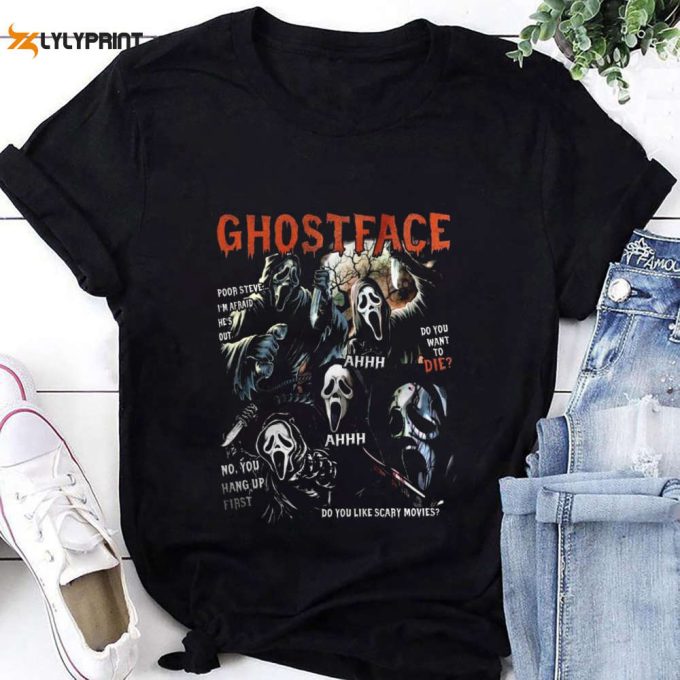 Vintage Scream Ghostface T-Shirt, Ghostface Shirt, Ghostface Scream Shirt, Scream Movie Shirt, Halloween Shirt, Halloween Movie Shirt 1