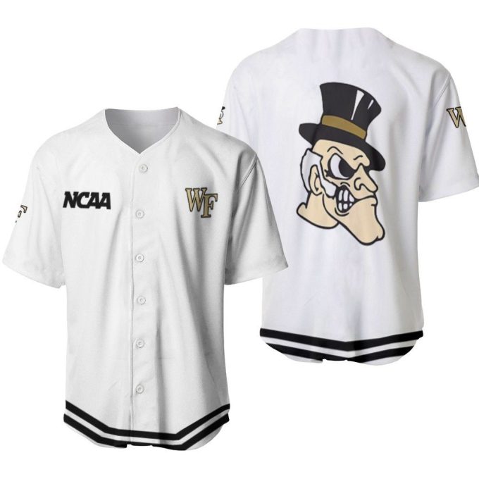 Wake Forest Demon Deacons Classic White With Mascot Gift For Wake Forest Demon Deacons Fans Baseball Jersey Gifts For Fans 2