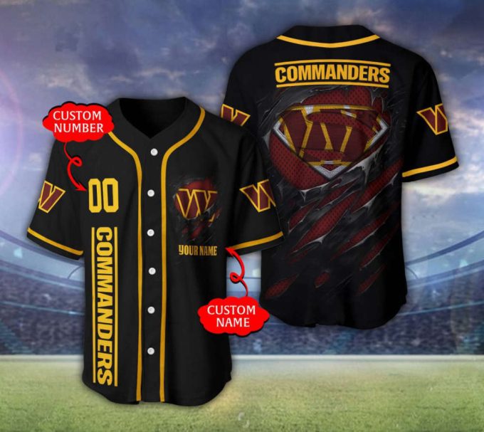 Washington Commanders Personalized Baseball Jersey Gift For Men Women 2