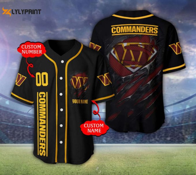 Washington Commanders Personalized Baseball Jersey Gift For Men Women 1