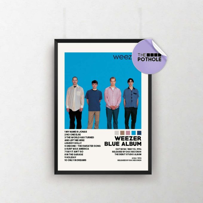 Weezer Posters / Blue Album Poster / Album Cover Poster / Poster Print Wall Art / Custom Poster / Home Decor, Weezer, Blue Album 2