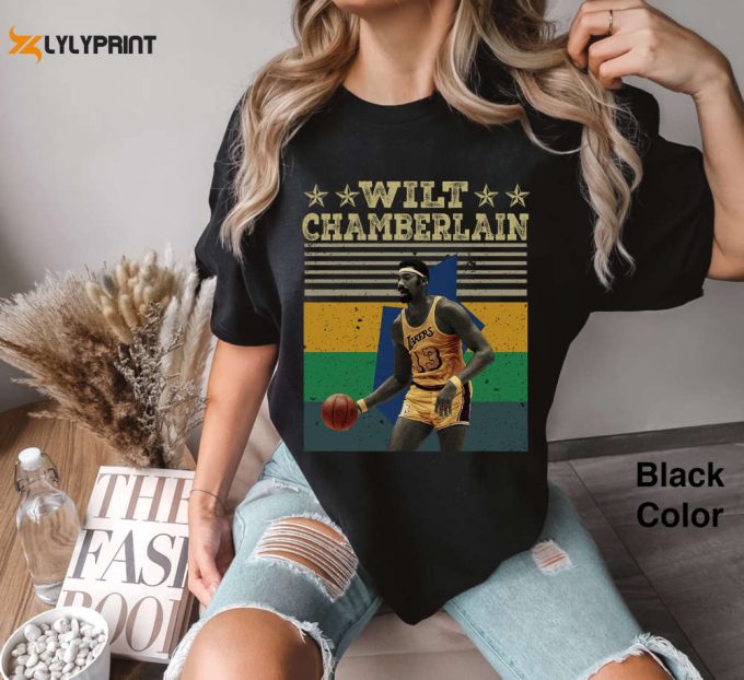 Wilt Chamberlain Retro Vintage T-Shirt: Funny Basketball Tee 2024 Gift For Friends 1