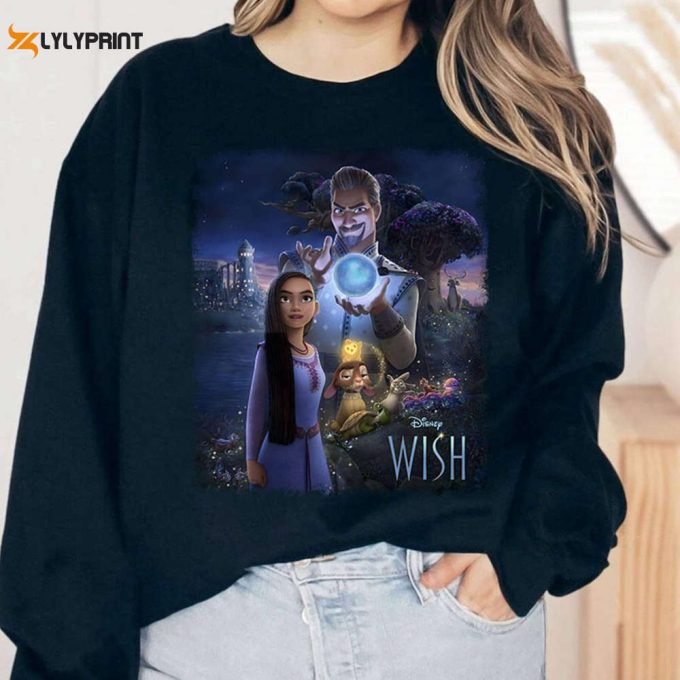 Wish Movie Asha Princess And Star Shine On T-Shirt | Wish Movie 2023 T-Shirt | Walt Disneyworld Disneyland Family Trip Birthday Gift Shirt 1