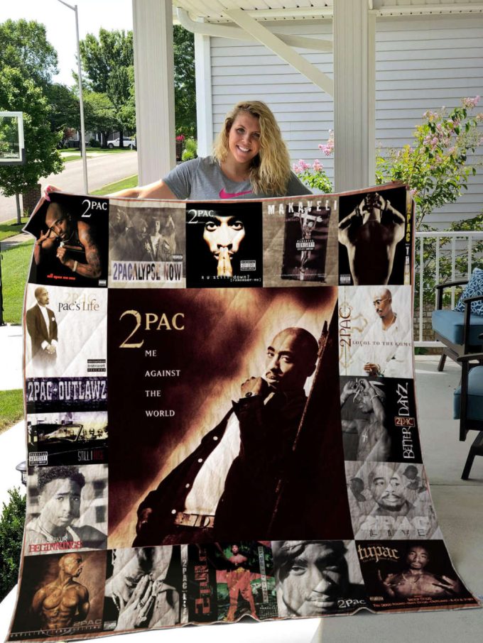 2Pac 2 Quilt Blanket For Fans Home Decor Gift 2