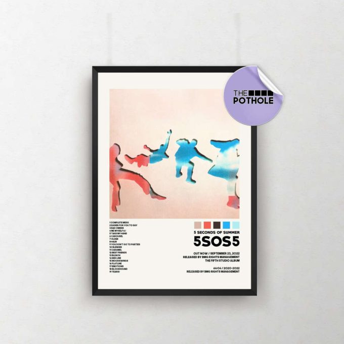 5 Seconds Of Summer Posters / 5Sos5 Poster, Album Cover Poster / Poster Print Wall Art / Custom Poster, 5 Seconds Of Summer, 5Sos, Calm 2