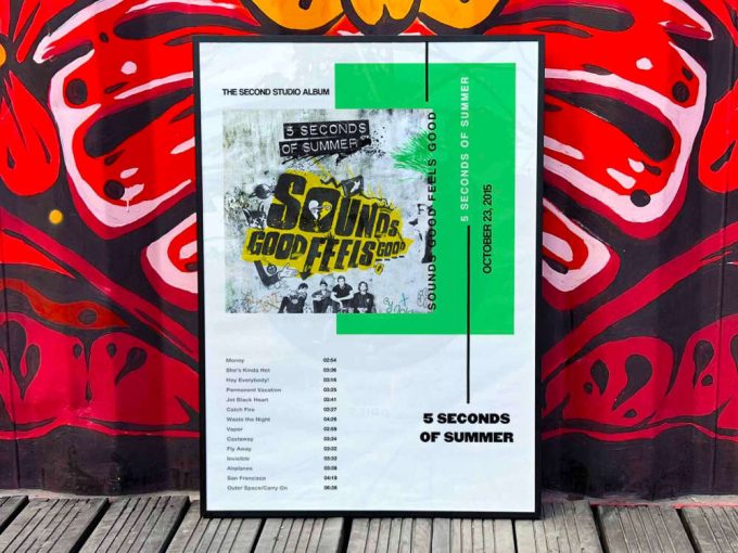 5 Seconds Of Summer &Quot;Sounds Good Feels Good&Quot; Album Cover Poster For Home Room Decor #3 3