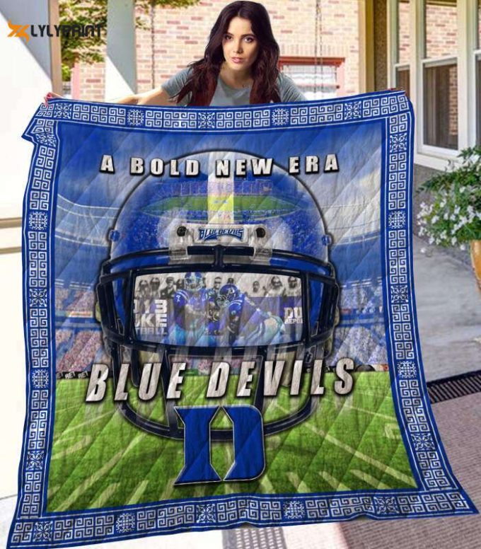 A Bold New Era Blue Devils 3D Customized Quilt Blanket 1