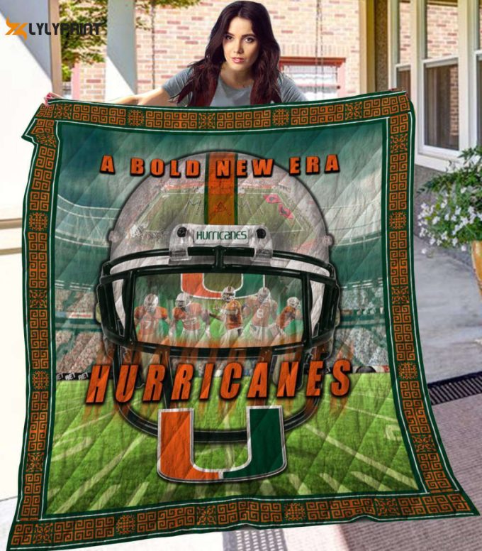 A Bold New Era Hurricanes 3D Customized Quilt Blanket