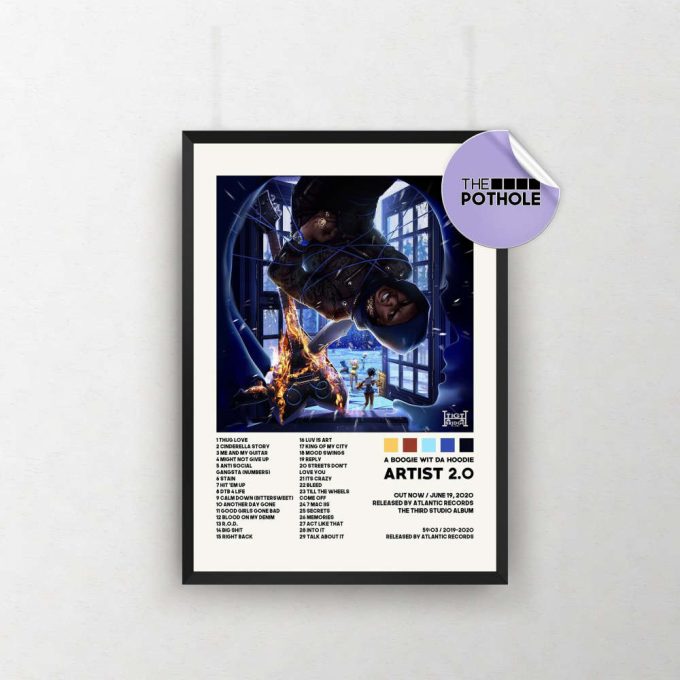 A Boogie Wit Da Hoodie Posters / Artist 2.0 Poster, Album Cover Poster, Poster Print Wall Art, Custom Poster, Home Decor, A Boogie 2