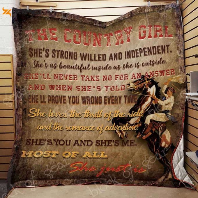 A Country Girl Like You And Me Horse 3D Customized Quilt 1