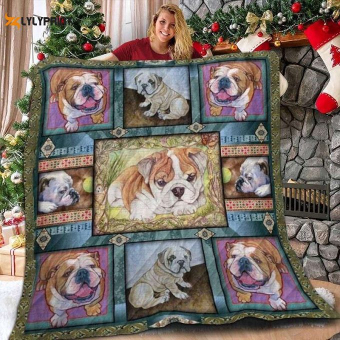 A Cuties Bulldog 3D Customized Quilt 1