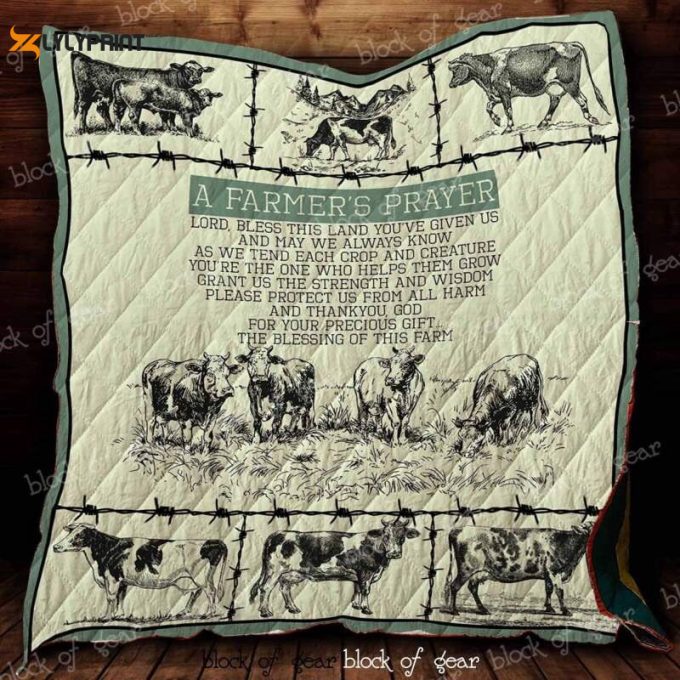 A Farmers Prayer 3D Customized Quilt 1