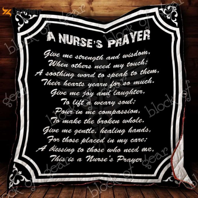 A Nurses Prayer 3D Customized Quilt 1