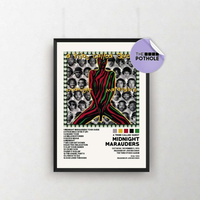 A Tribe Called Quest Posters / Midnight Marauders Poster / Album Cover Poster / Tracklist Poster, Custom Poster, A Tribe Called Quest 2