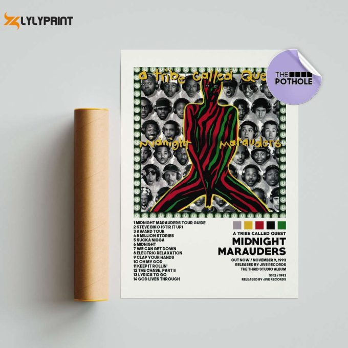 A Tribe Called Quest Posters / Midnight Marauders Poster / Album Cover Poster / Tracklist Poster, Custom Poster, A Tribe Called Quest 1