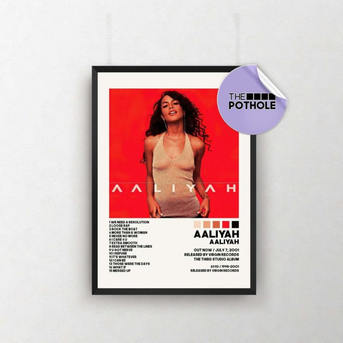 Aaliyah Posters / Aaliyah Poster / Album Cover Poster, Poster Print Wall Art, Custom Poster, Home Decor, Aaliyah, Aaliyah Try Again 2